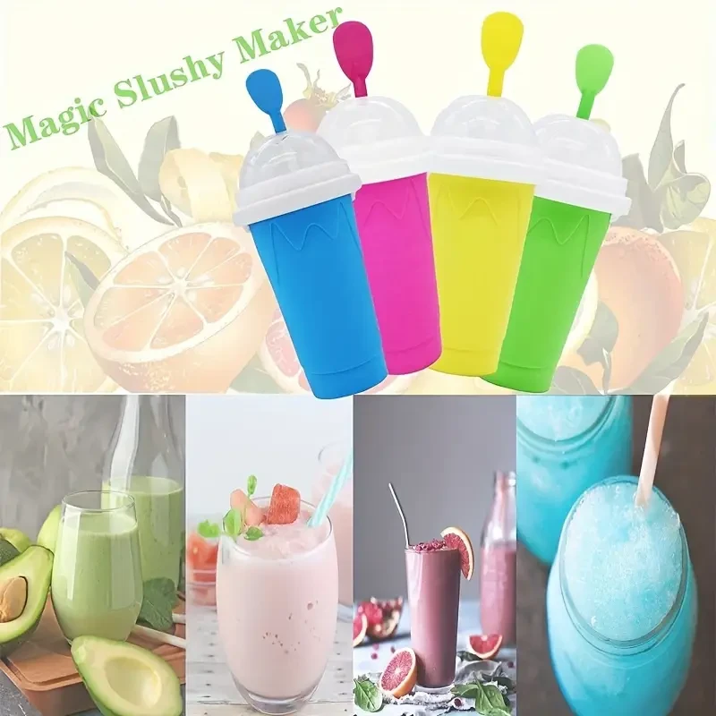 Homemade Smoothie & Ice Cream Squeeze Cup - Portable Frozen Magic Cup