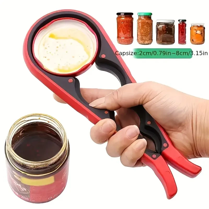 4-in-1 Can Opener with Ergonomic Non-Slip Handle - Versatile Tool for Kitchen & Beer