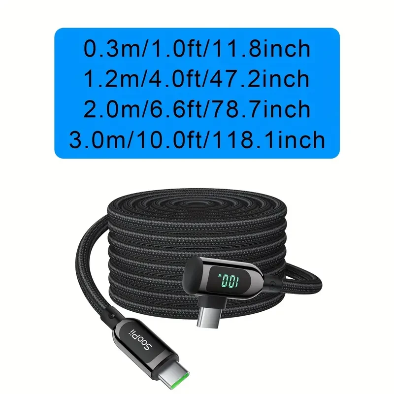 1pc SOOPII 100W USB-C to USB-C Cable