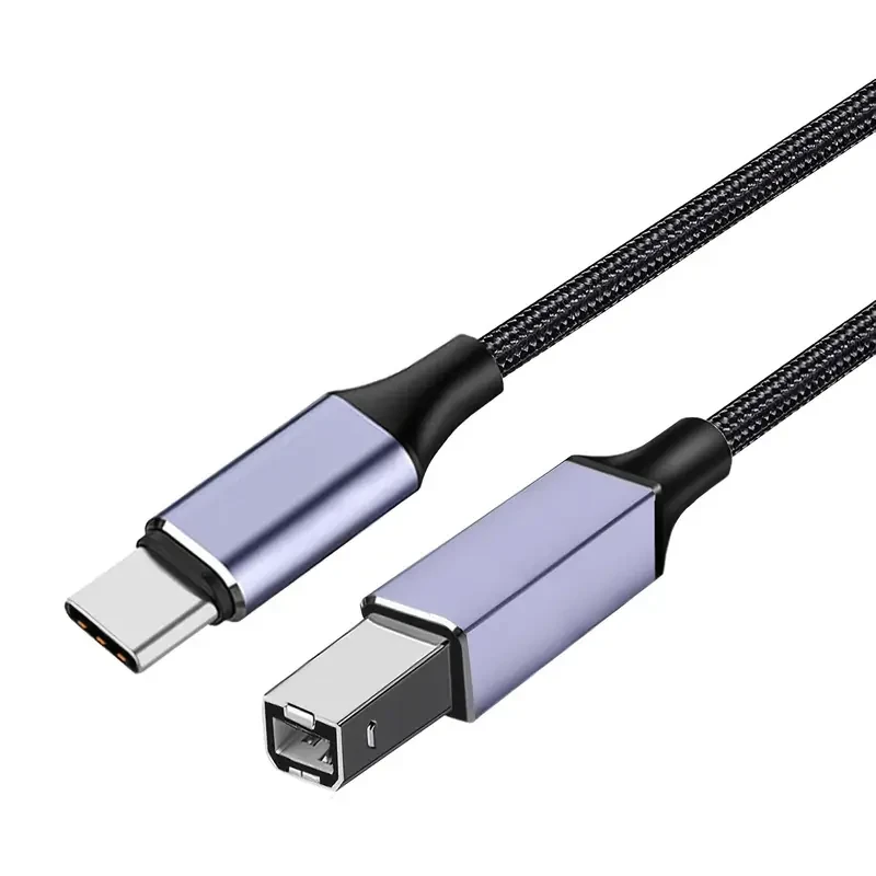 1pc SOOPII Nylon Braided USB-C to USB-B 2.0 Cable