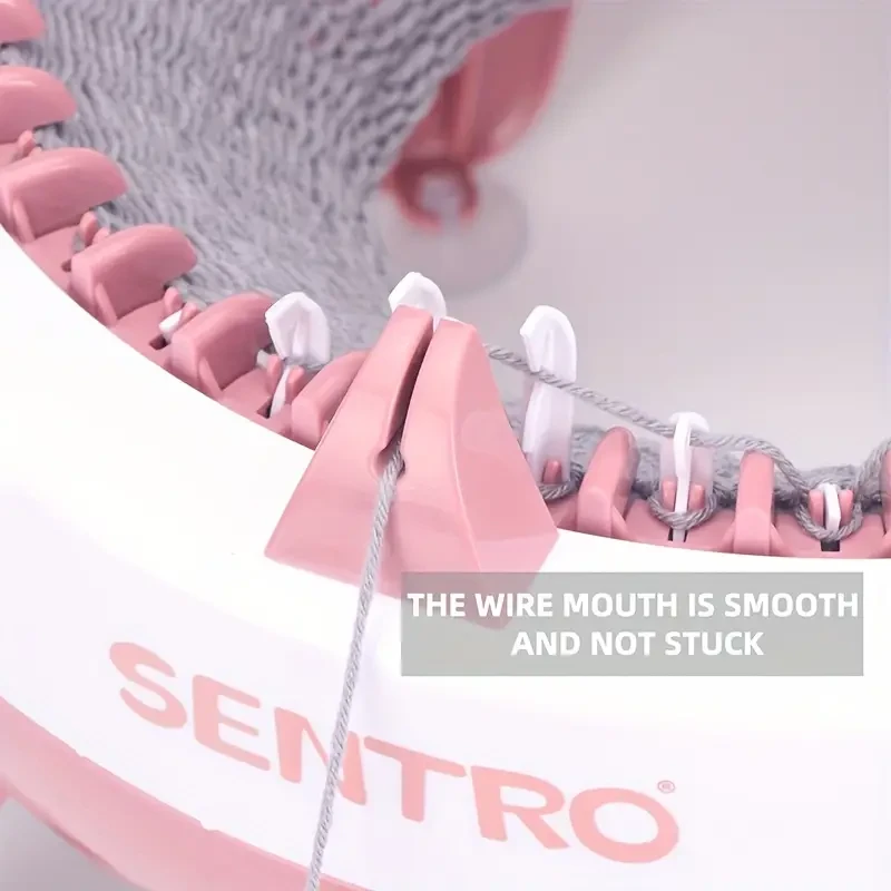 40-Needle Manual Yarn Knitting Machine - DIY Scarf & Hat Maker with Instructions