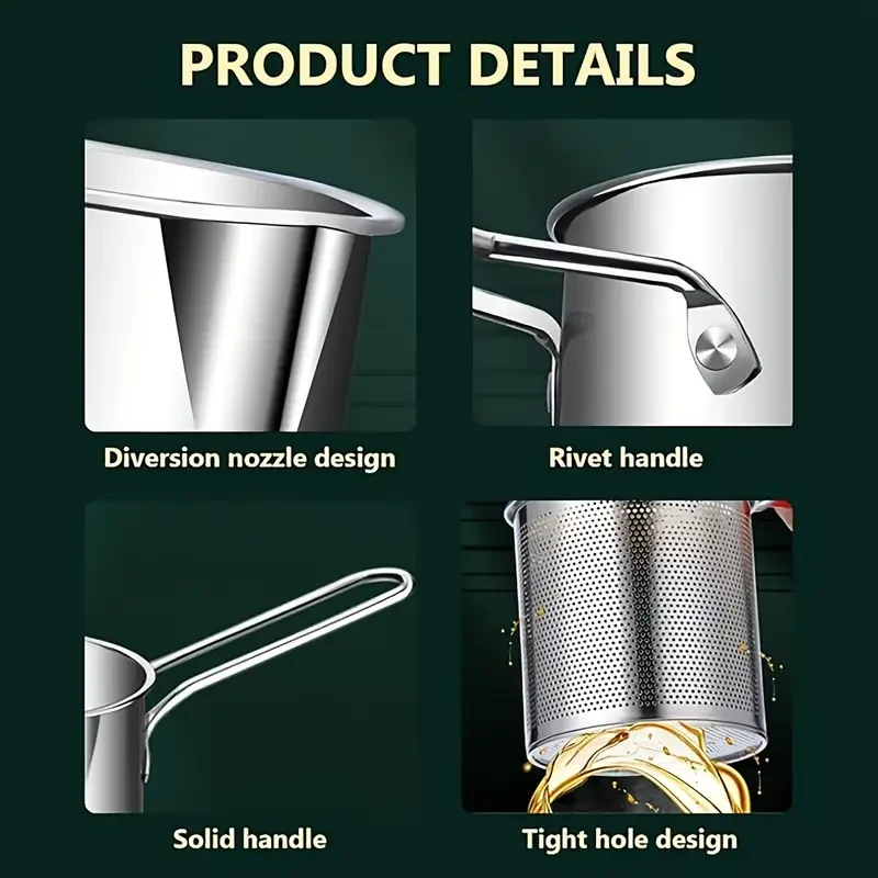 SENBOWE Stainless Steel Deep Fryer with Perforated Basket