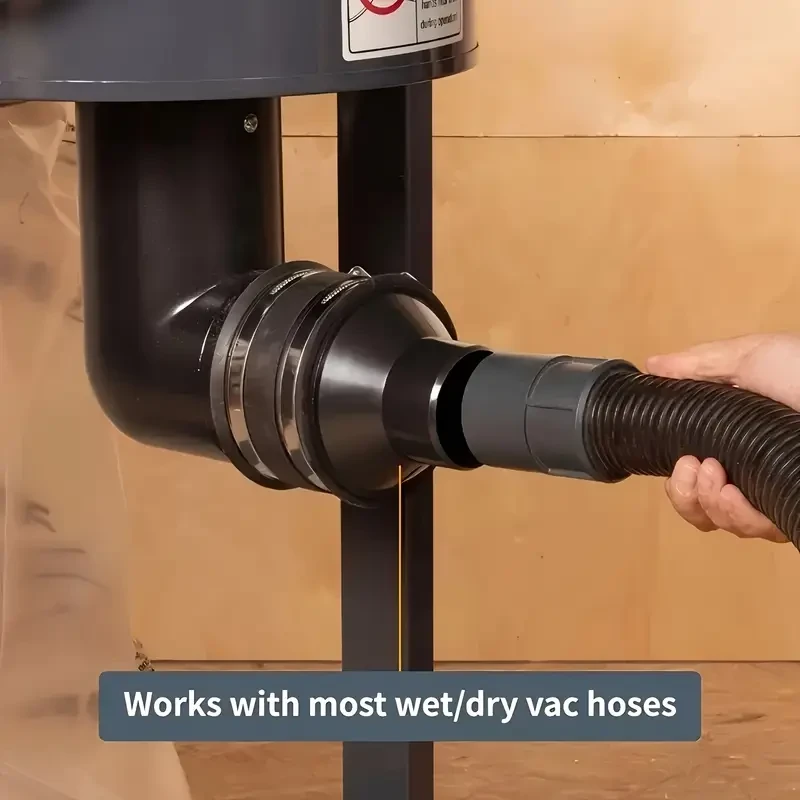 4-to-2-1/2 Inch Dust Collection Hose Adapter for Wet/Dry Vacuum