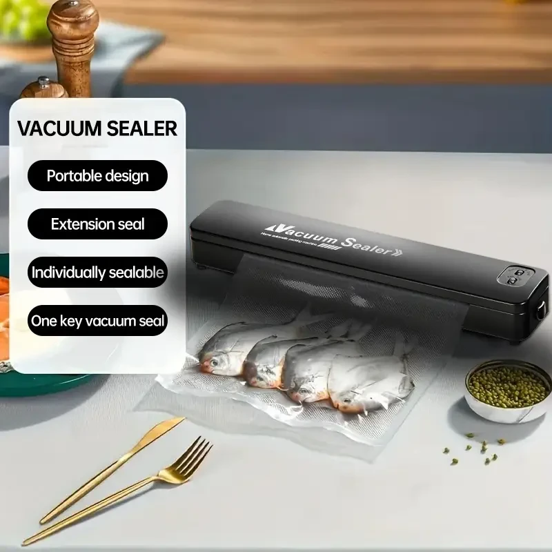 Vacuum sealer, kitchen packaging semi-automatic food bag sealer