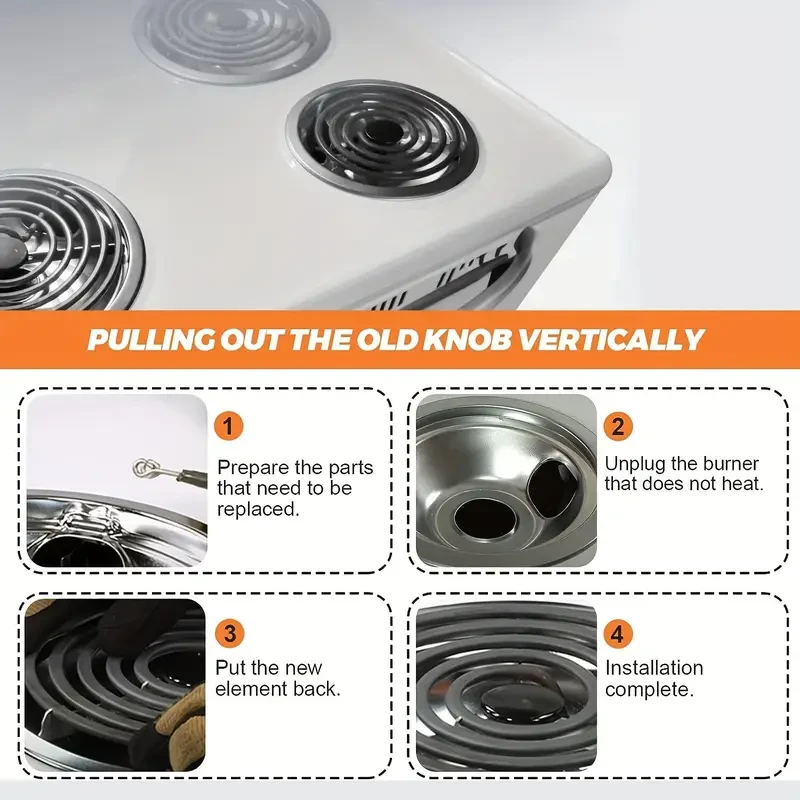 Compatible Crosley Mrmf2200km 20.32cm 5 Turns Surface Burner GE 20.32cm Coil Surface Element Compatible with Whirlpool and GE ovens and stoves