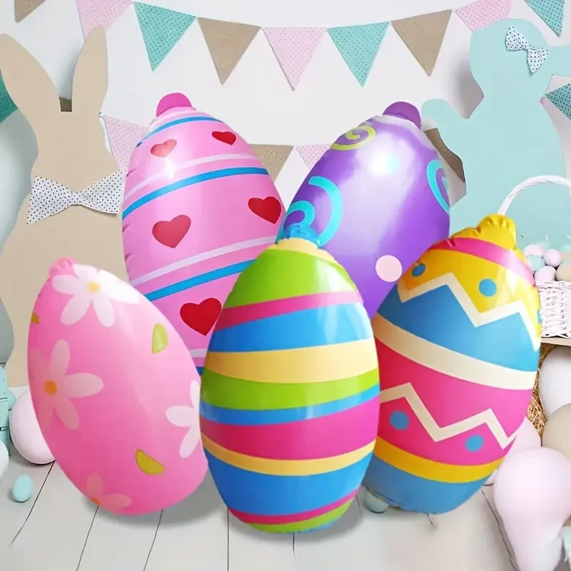 6pcs- Inflatable Easter Eggs Decorations