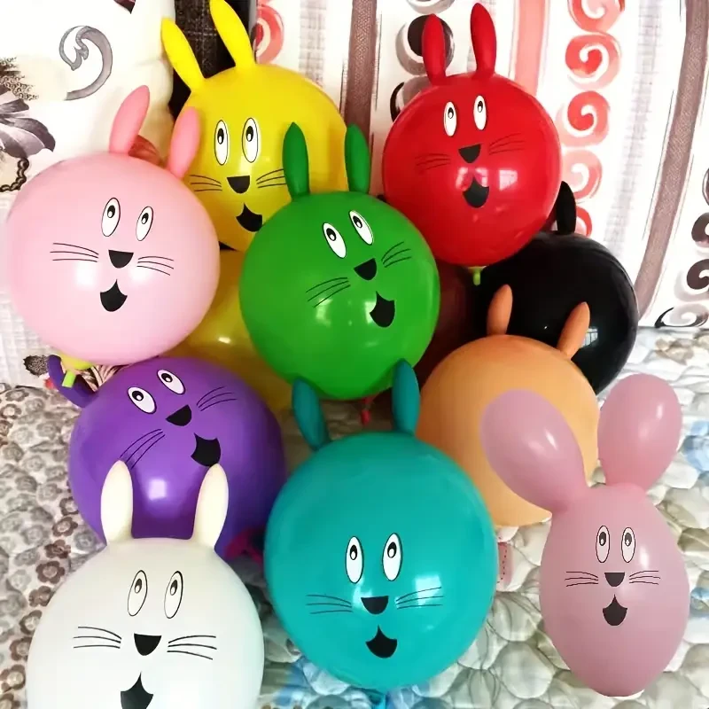 10pcs Cute Bunny Head Balloons
