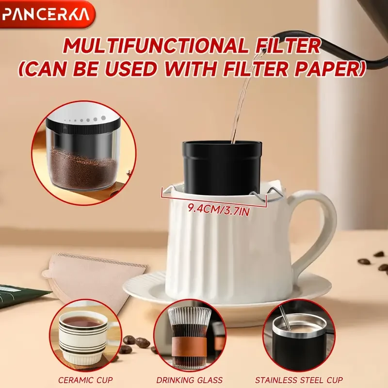PANCERKA Portable Electric Coffee Bean Mill with Customizable Options