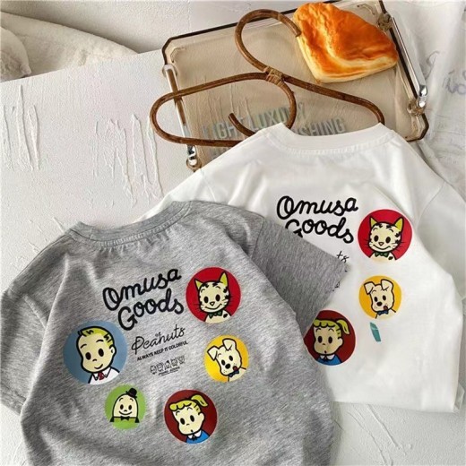 Summer Boys And Girls Fashion Short Sleeve T-shirt