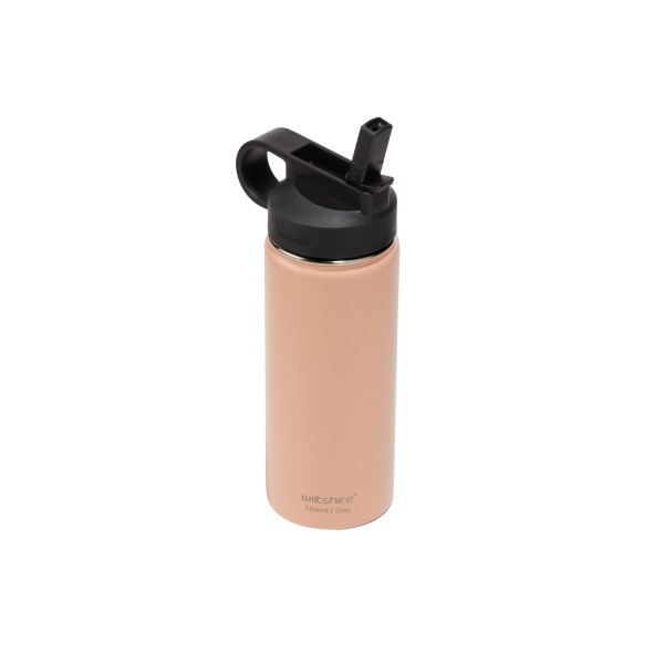 Stainless Steel Bottle Peach 500ml - Wiltshire