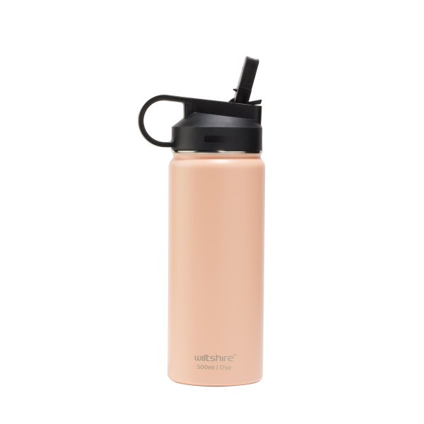 Stainless Steel Bottle Peach 500ml  - Wiltshire