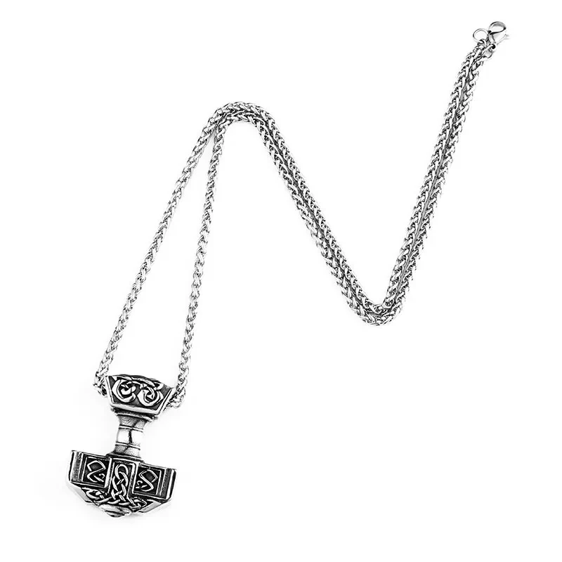 Stainless Steel Thor's Hammer Personality Pendant