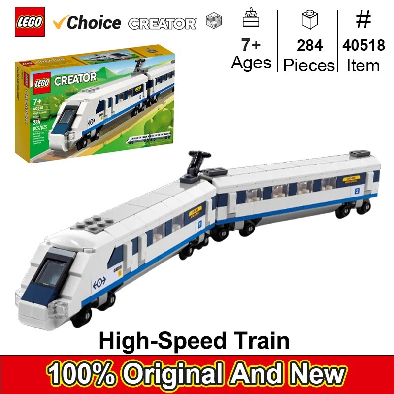 Lego 40518 Creator High-Speed Train 2 Connected Carriage with Driver's Compartment and Sloping Front