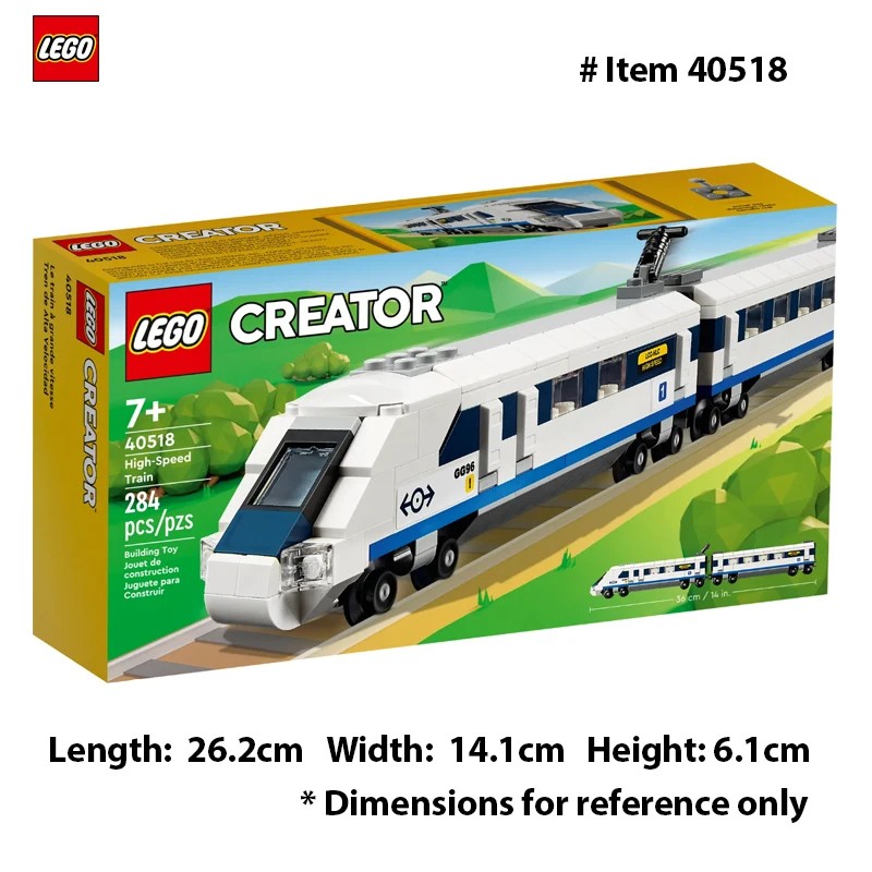 Lego 40518 Creator High-Speed Train 2 Connected Carriage with Driver's Compartment and Sloping Front