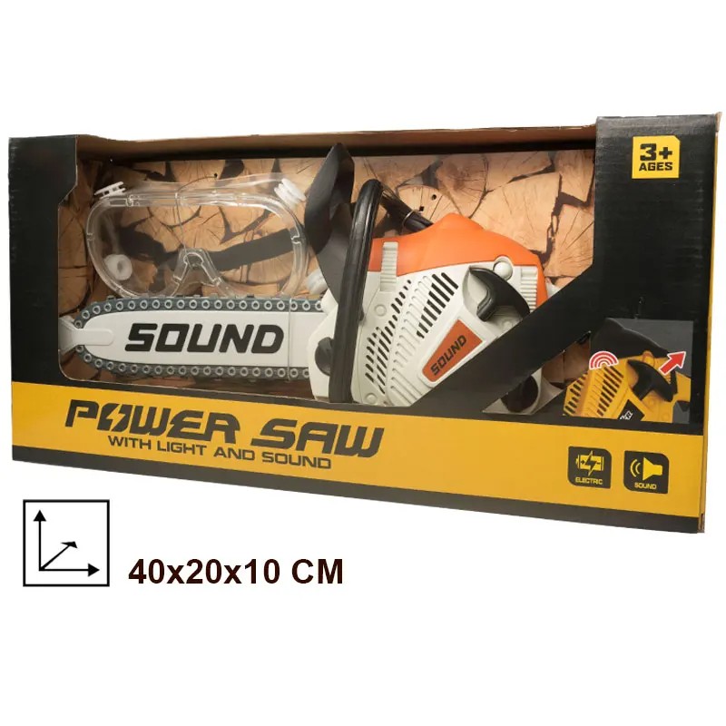 Toy Chainsaw with Goggles  Children Electric Power Chainsaw with Sound