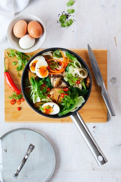 Easycook Blue Induction Saucepan 18cm|1.60l with glass lid - Wiltshire