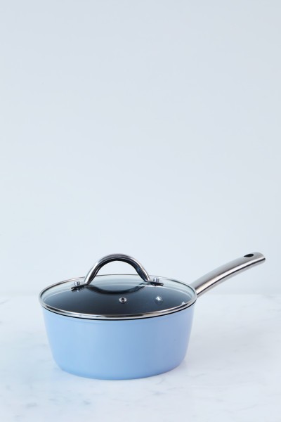 Easycook Blue Non-stick Induction Saucepan 20cm|2.17l with glass lid - Wiltshire