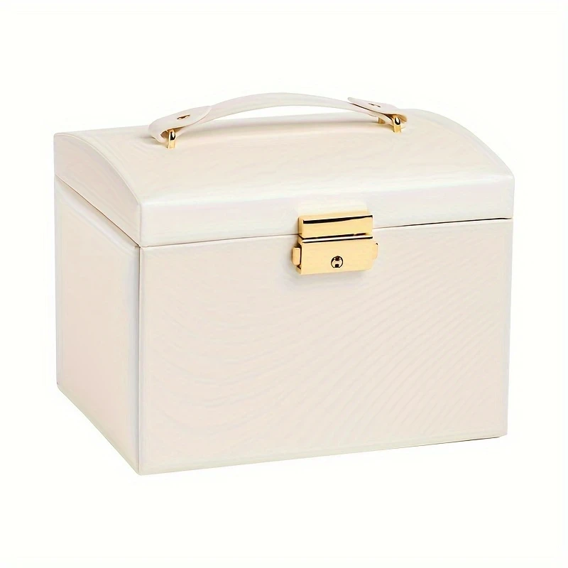 Elegant and Functional Portable Jewelry Organizer with Mirror