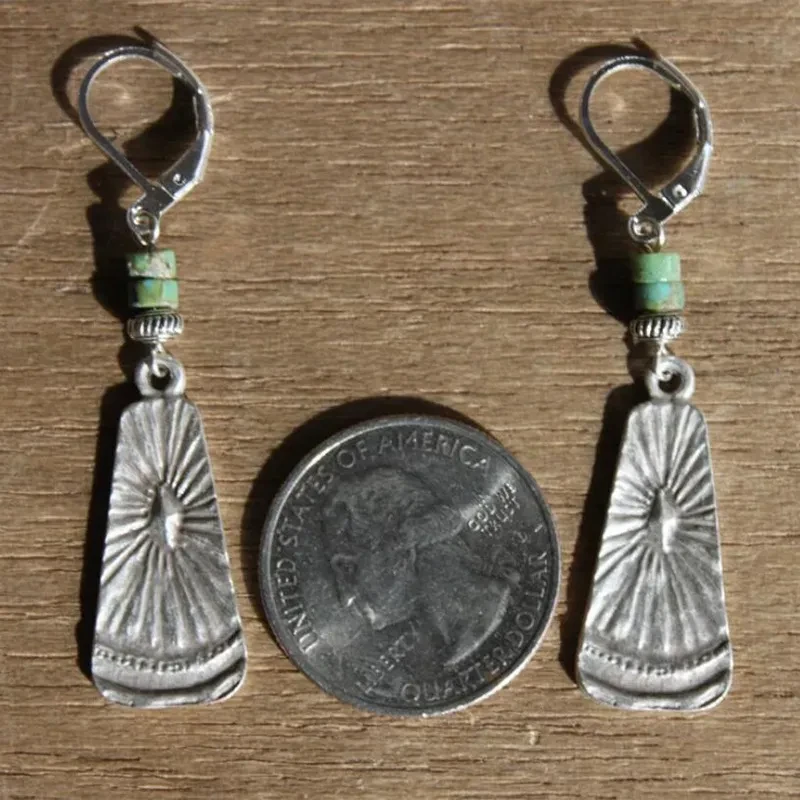 Bohemian Turquoise Earrings Retro Ethnic