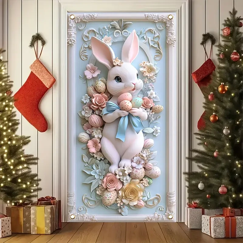 Easter Bunny Door Cover Decoration