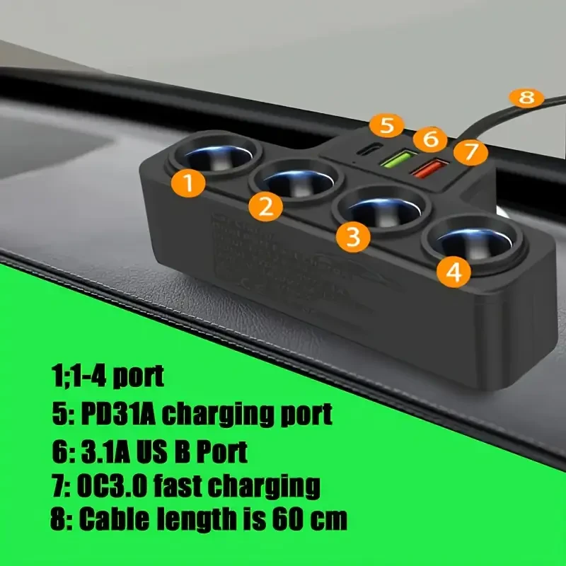 Yixingjia Four-Port Car Charger