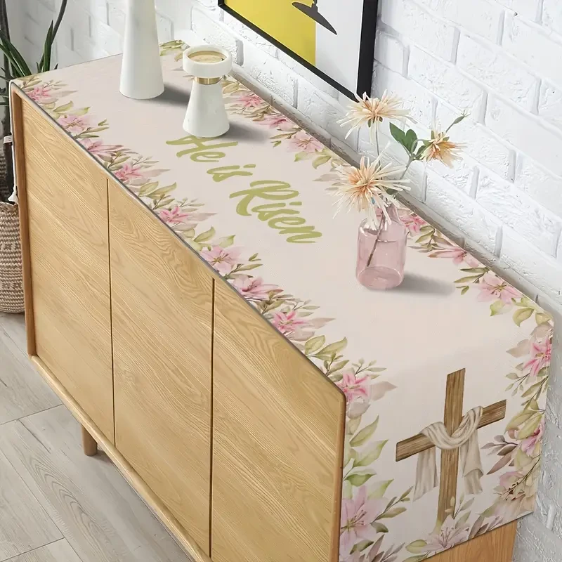 Easter Spring Holiday Table Runner for Home Dining Decoration