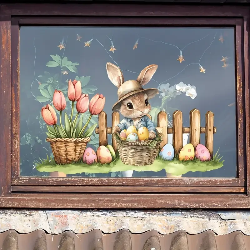 UV-Transparent Bunny and Flower Stickers