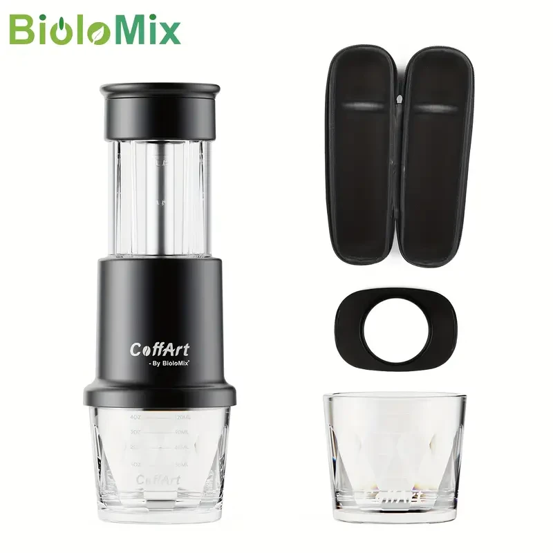 BIOLOMIX Portable Espresso Maker 2-in-1 for Coffee & Tea