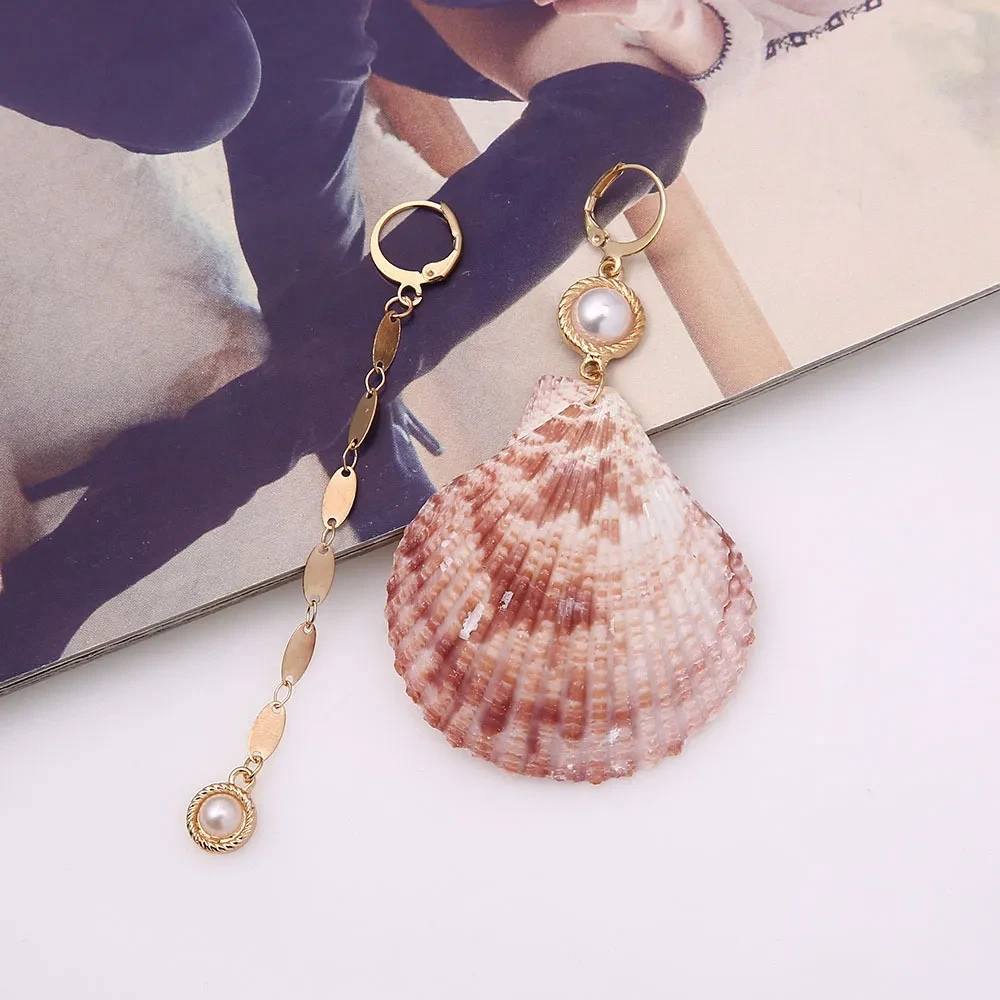 Fashion Style Natural Shell-shaped Stud Earrings