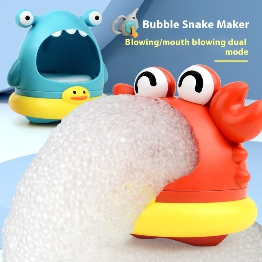 Bubble Blowing Machine Shark Bathroom Bath Toys