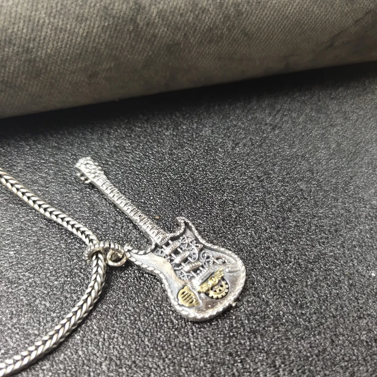 Fashion Creative Personality Retro Guitar Pendant