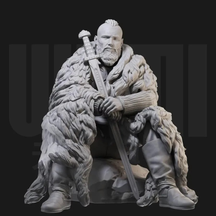 1/24 Scale Resin Figure Model Kit  Ancient Viking Warrior Bjorn Ironside