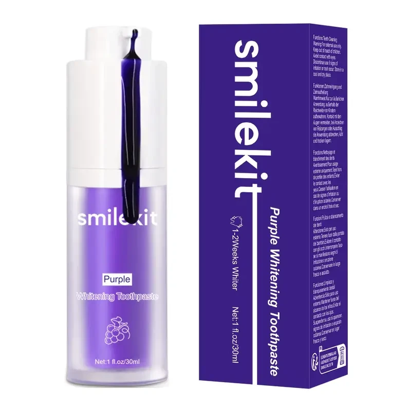 2-Pack SMILEKIT Grape Flavor Purple Whitening Toothpaste