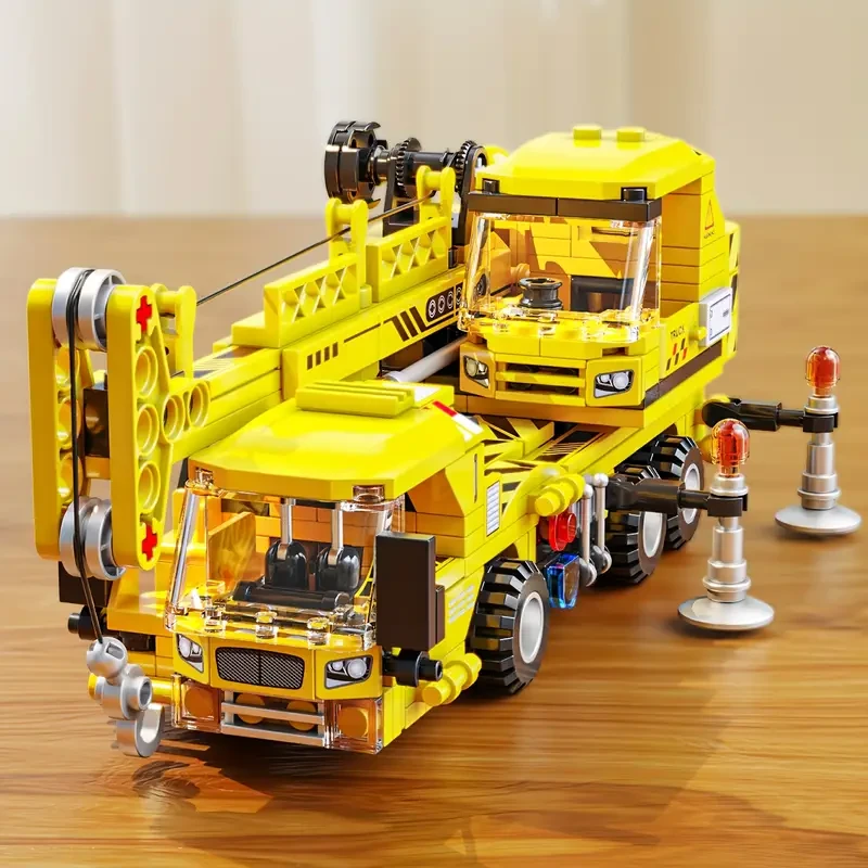 524pcs Crane Mech Model Building Toy