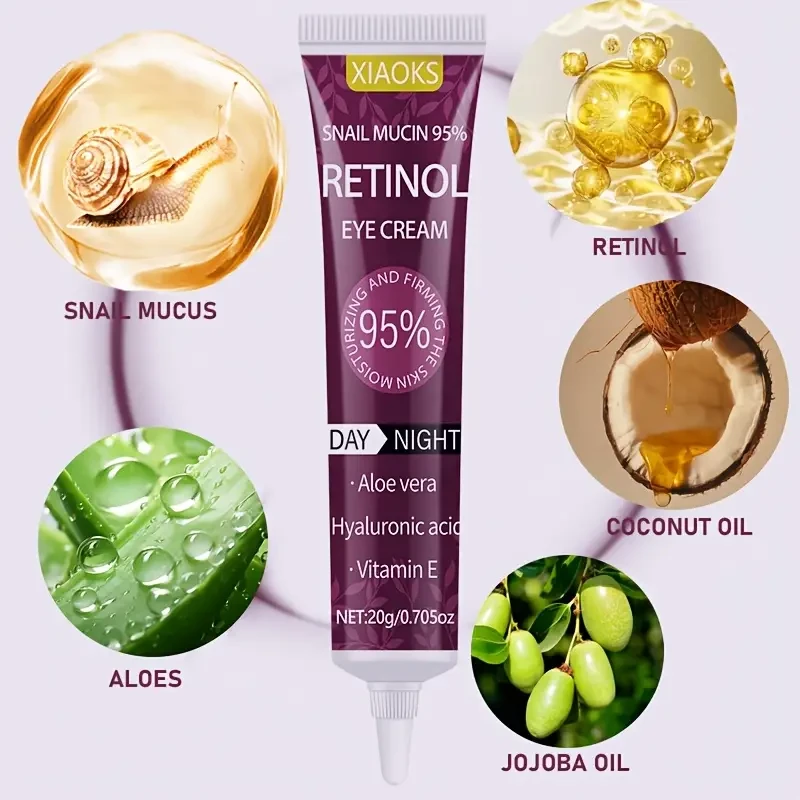 XIAOKS 20g Snail Mucin 96 Mucin Power Essence Retinol Eye Cream