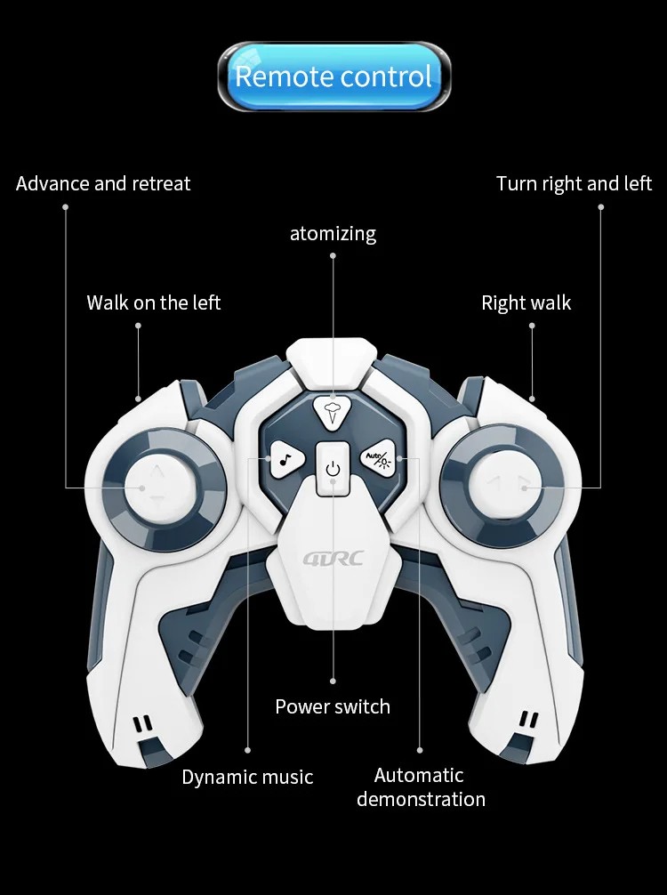 F1 RC Car Gift for Children  Remote Control Drift Car with Gesture Control, Spray Stunt Features,