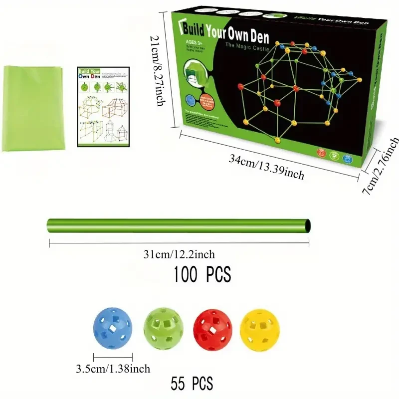 A Set of 156pcs of Fortress Building Block Kit Toys Is Designed for Children Over 3 Years Old. It Can Build Fortresses