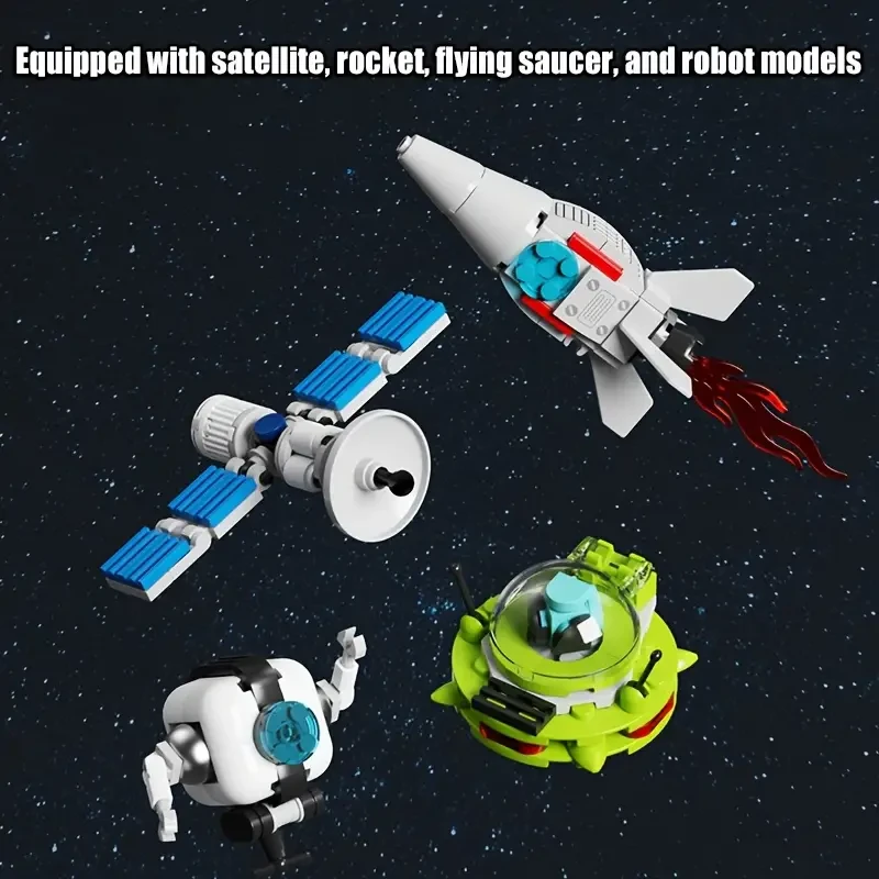 1736pcs Astronaut Building Blocks Set