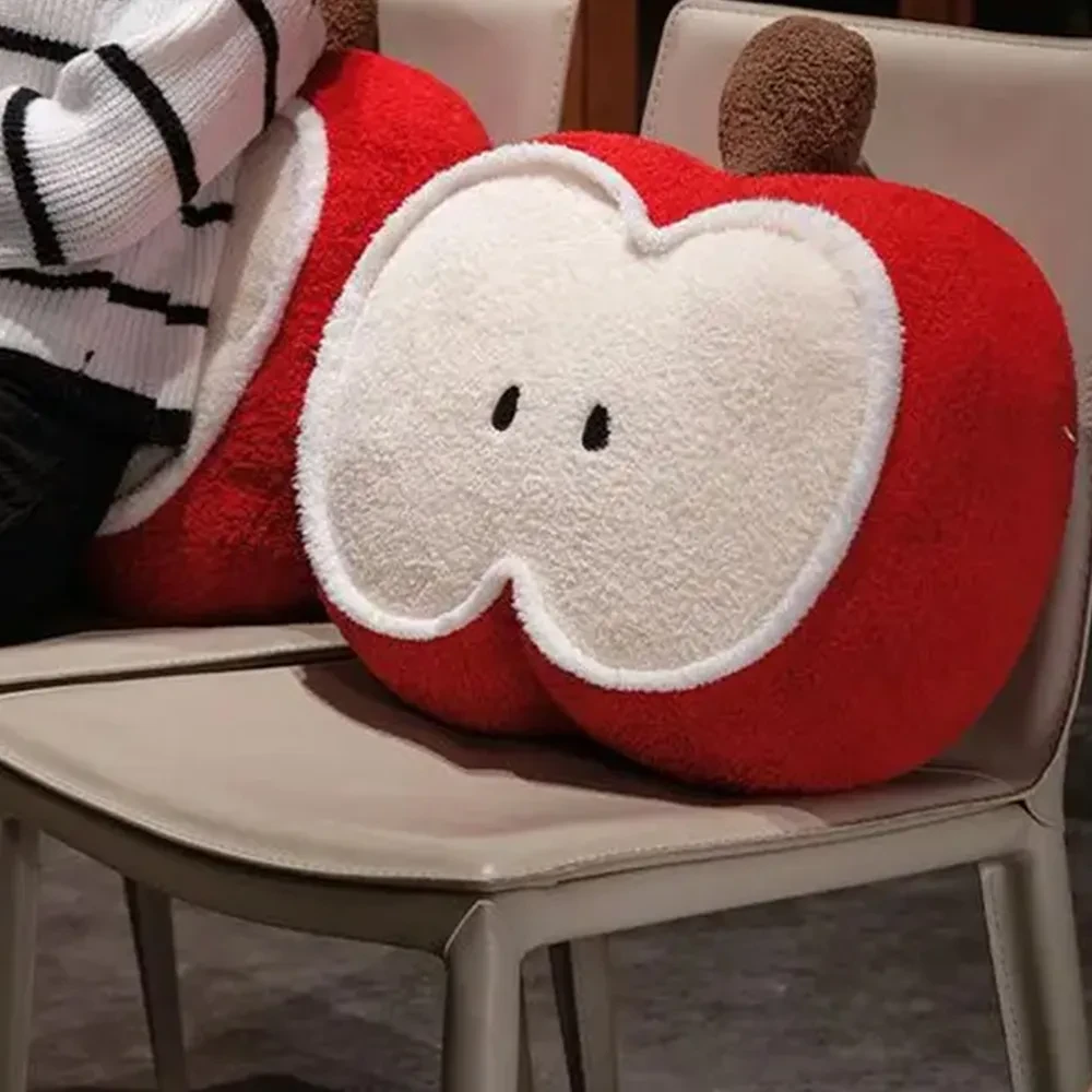 Fruit Shaped Pillows Lovely Cartoon Fruit Seat Cushion Adorable Lumbar Spine Waist Supporter Cartoon Comfortable Stuffed Fruit Pillows For Kids