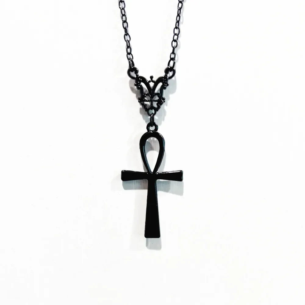 Halloween Moth Cross Necklace Personalized Pendant