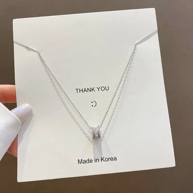 Fashion Multi Layer Ring Pendant Necklace