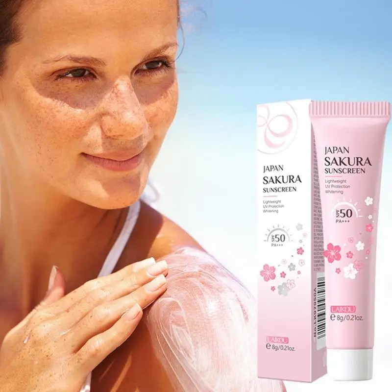 Facial and Body Sunscreen SPF 50 Whitening, Sunblock Skin Protective Cream with Anti-Aging