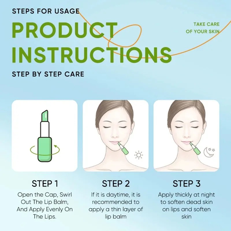 Lip Aloe Balm  Nourishing, Hydrating, and Moisturizing Lip Care for Preventing Cracking and Repairing Dry Lips