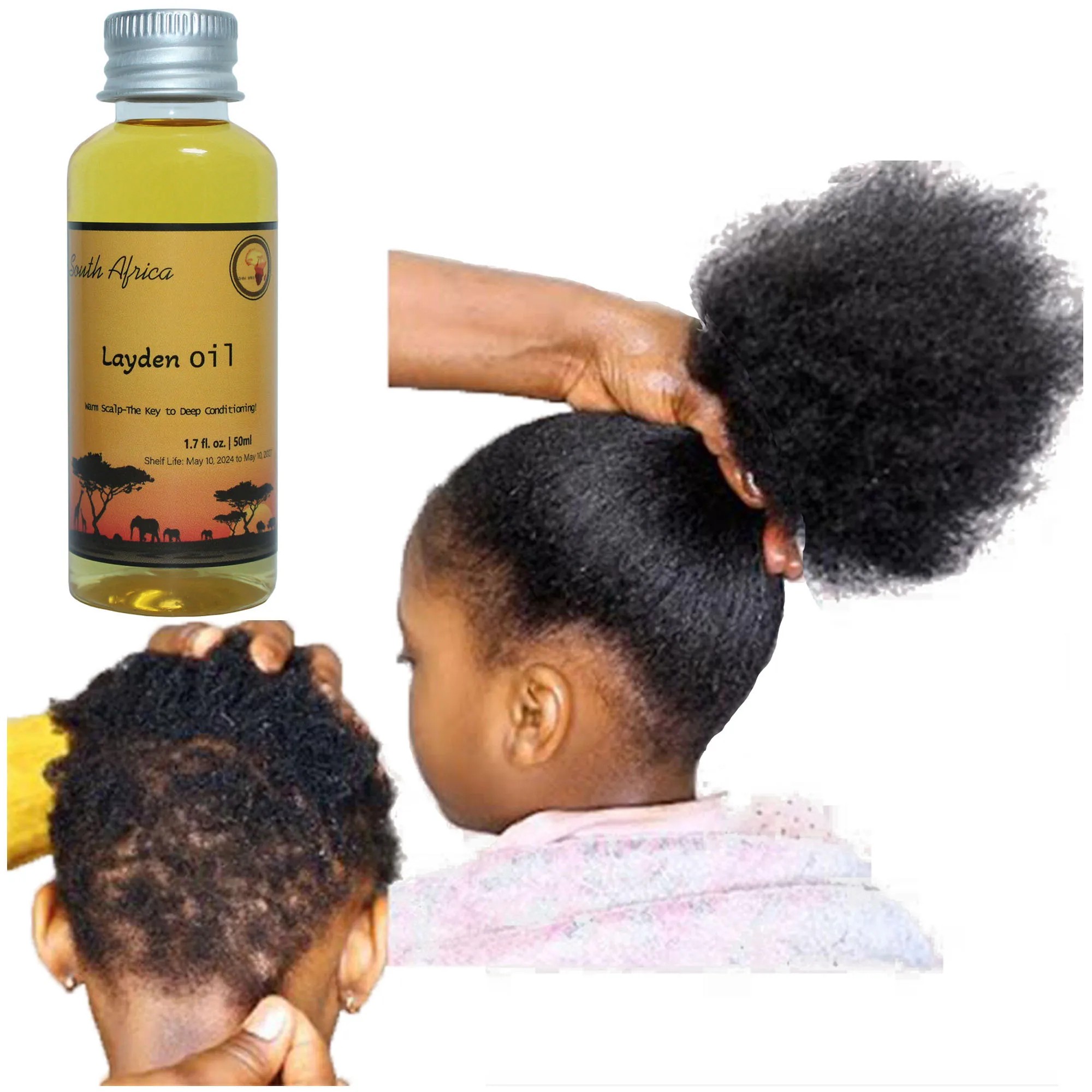 Artisanal African Traditional Layden Nourish Oil 50ml Scalp & Hair Roots Strengthening Moisturizer