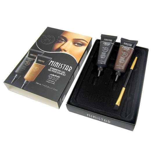 Two-color liquid eyebrow cream set