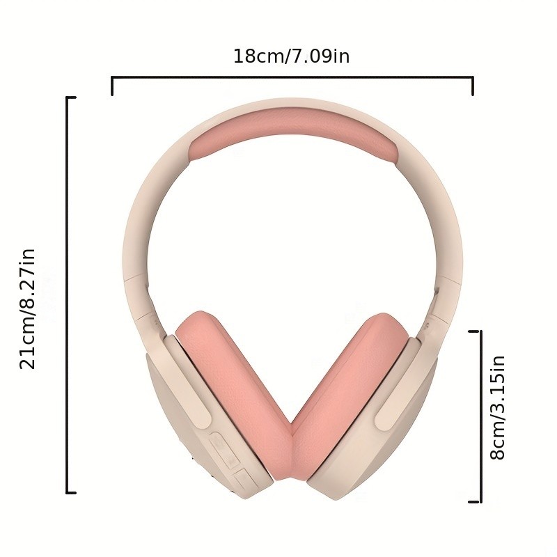 New Wireless Headset Headphone Stereo Noise Cancelling, Long Battery Life, E-sports Gaming Headset, Foldable Headphones Perfect Gift for Friends