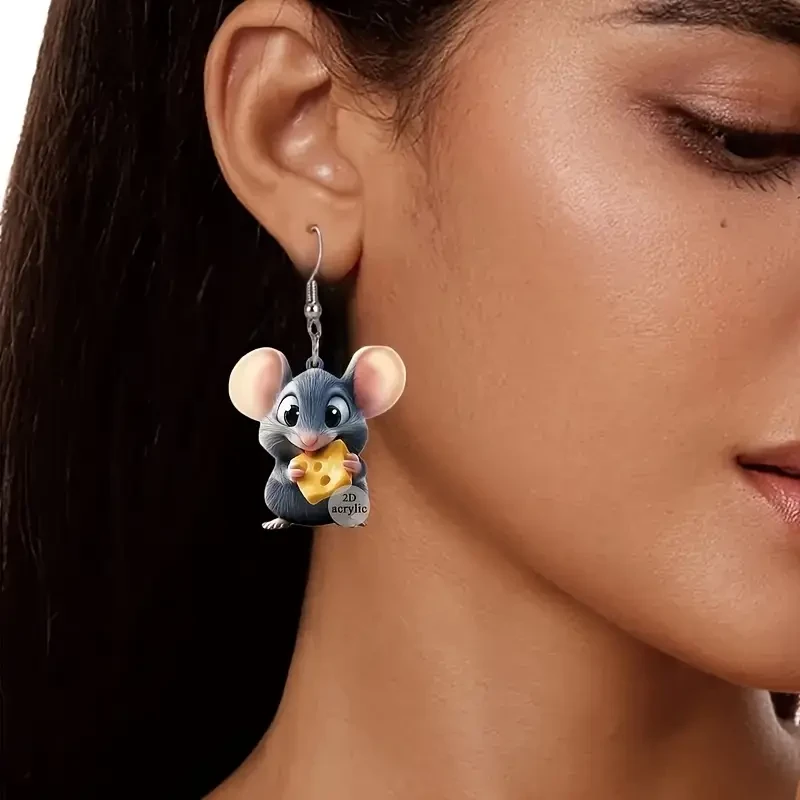 Pair of Adorable Mickey Mouse 2D Acrylic Earrings