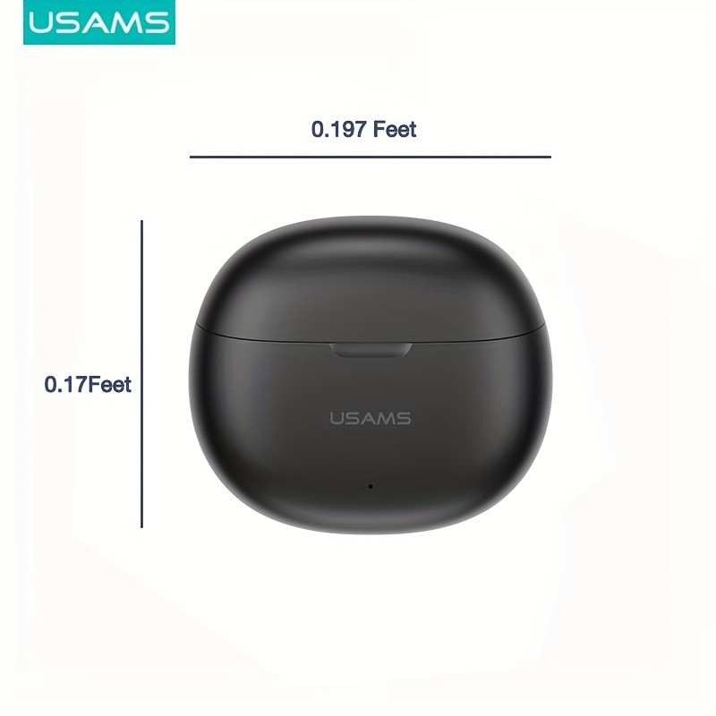 USAMS TureTWS Wireless Earphones  BT 5.3, Ultra Mini Size, Sports In-Ear Earbuds, Bass ACC 3D Surround Sound, Model USAMS-YO17