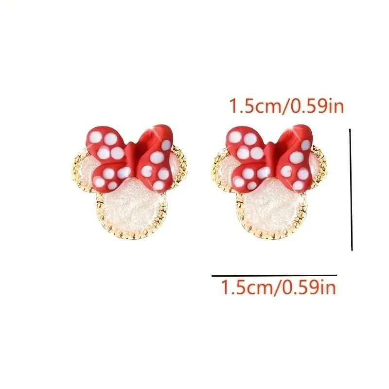 Mini Mouse Head Stud Earrings