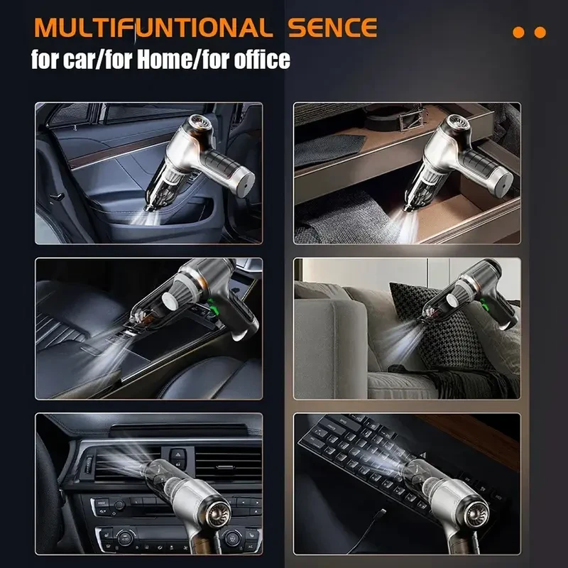 QILIEASY 3-in-1 Strong Suction Handheld Vacuum Cleaner